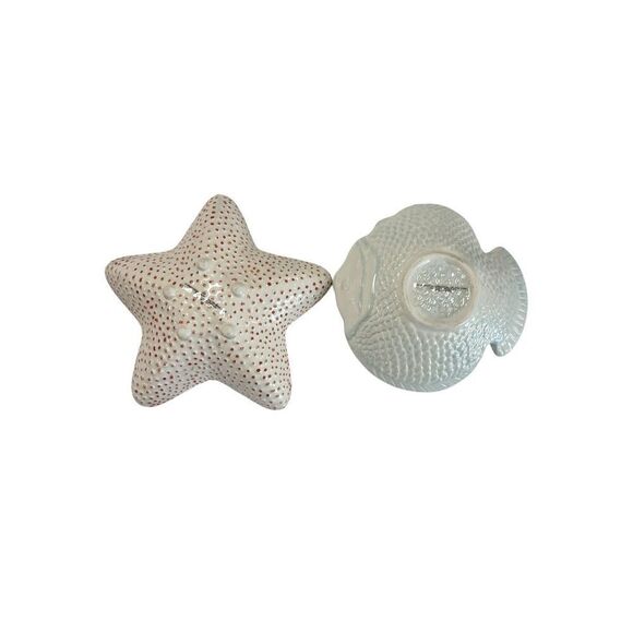 Boston Warehouse Flounder Fish Starfish Fish Shape Plates trinket holders rings - Picture 2 of 7